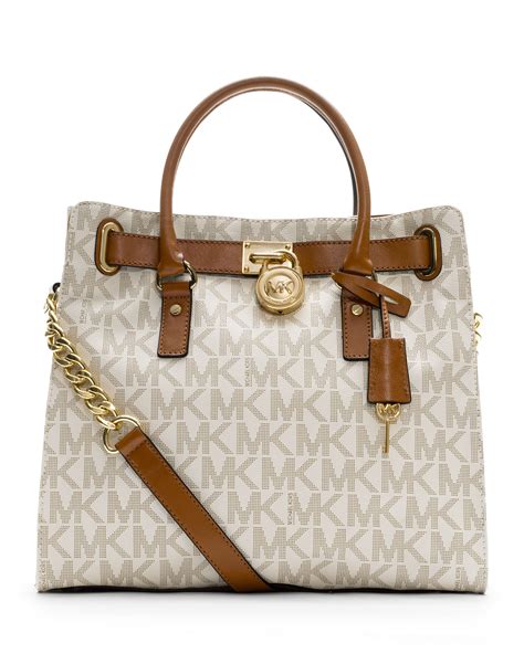 michael kors hamilton quilted tote|Michael Kors Hamilton vanilla tan.